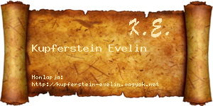 Kupferstein Evelin névjegykártya